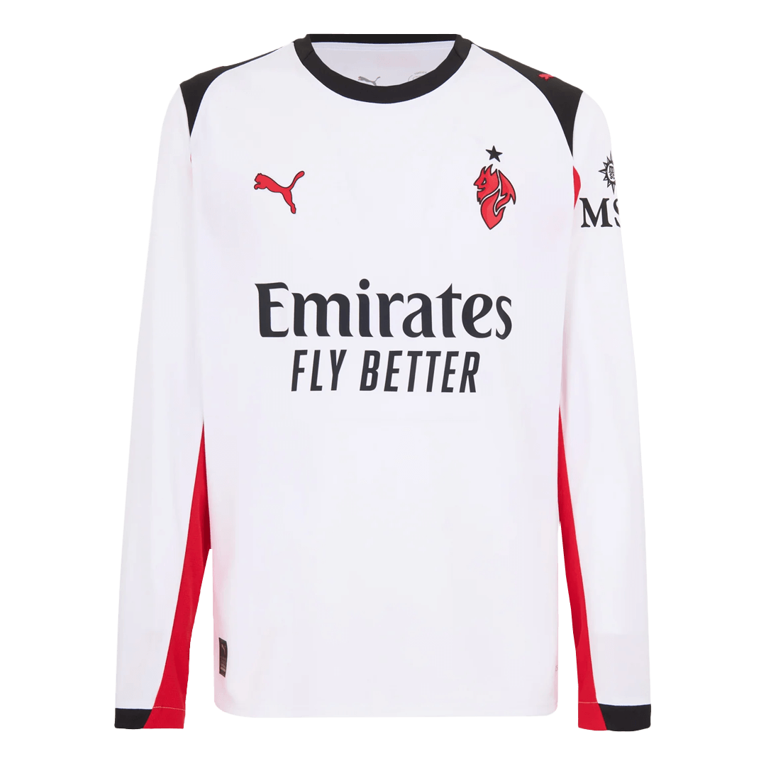 Maillot de football manches longues extérieur AC Milan 2025/26 pour homme