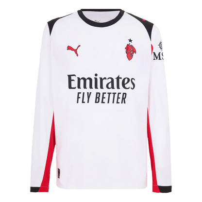 Maillot de football manches longues extérieur AC Milan 2025/26 pour homme