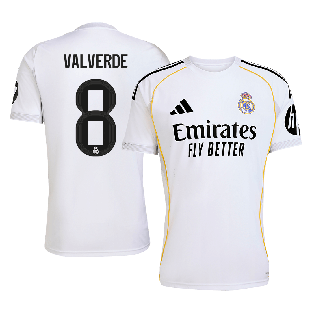 MAILLOT DE FOOT DOMICILE HOMME REAL MADRID 2025/26 VALVERDE #8 [PREMIUM]