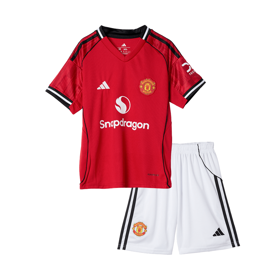 Maillot de football domicile Manchester United 2025/26 pour enfant