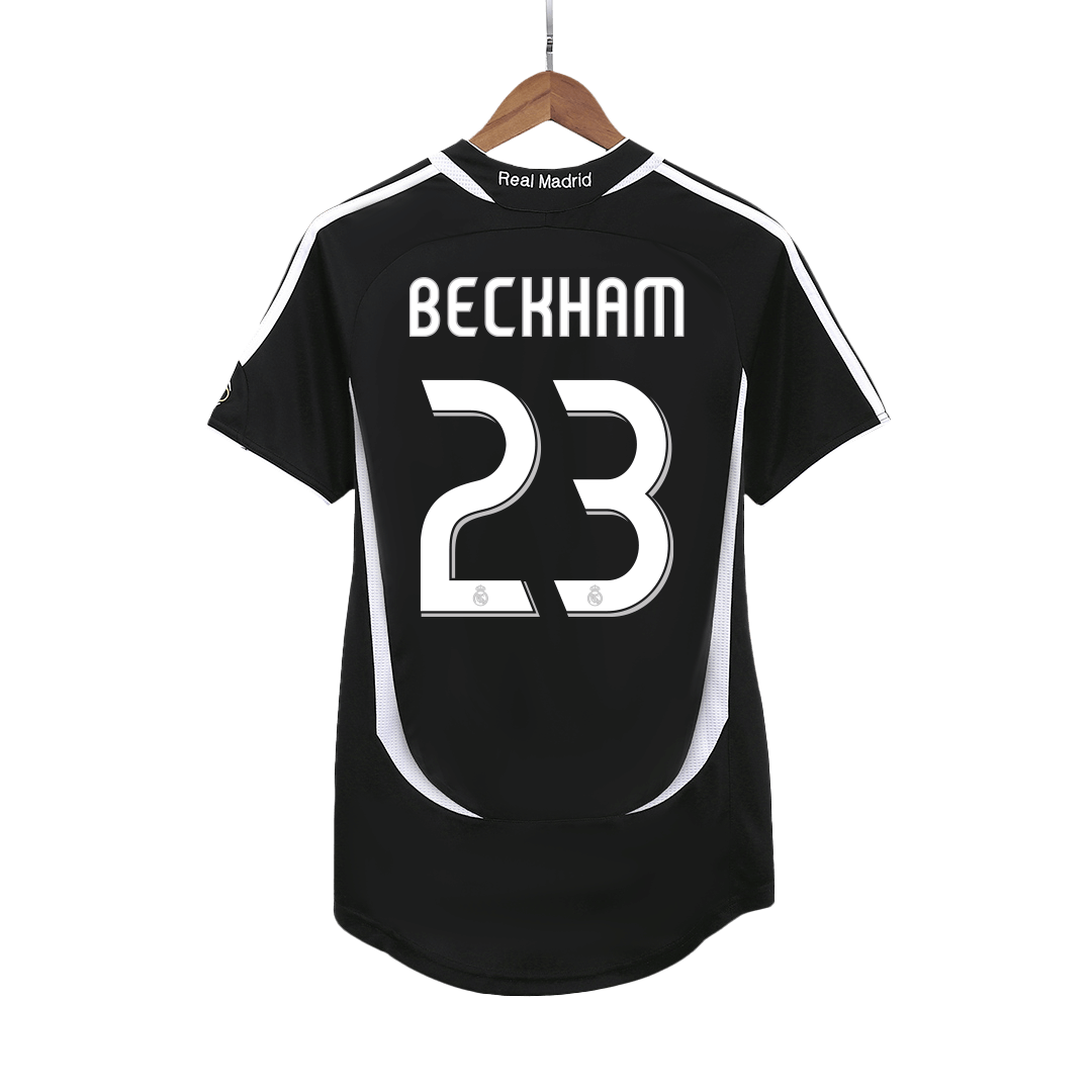 Maillot de foot extérieur rétro Real Madrid 2006/07 BECKHAM #23 pour homme