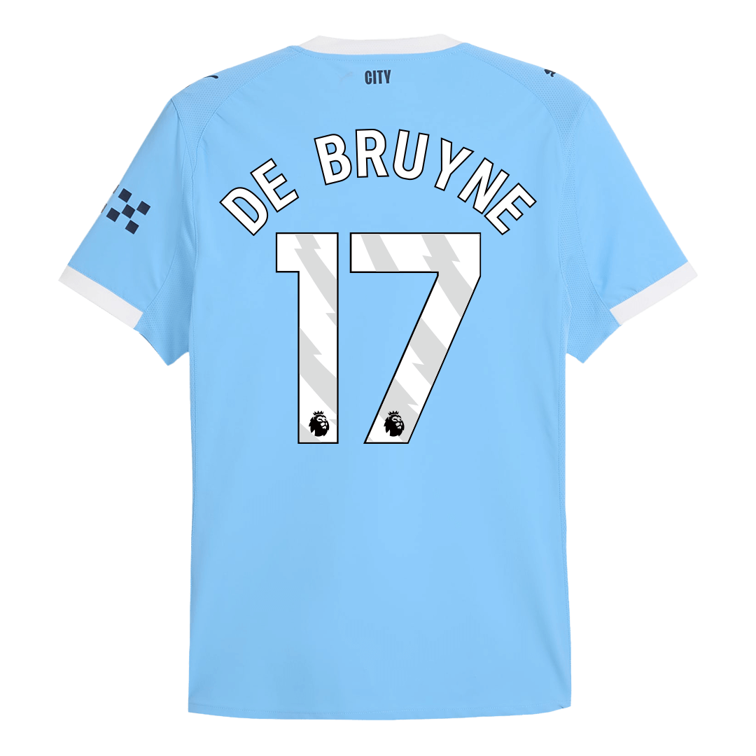 Maillot de Foot Domicile Manchester City 2025/26 Homme Version Joueur DE BRUYNE #17 - Coupe Ajustée