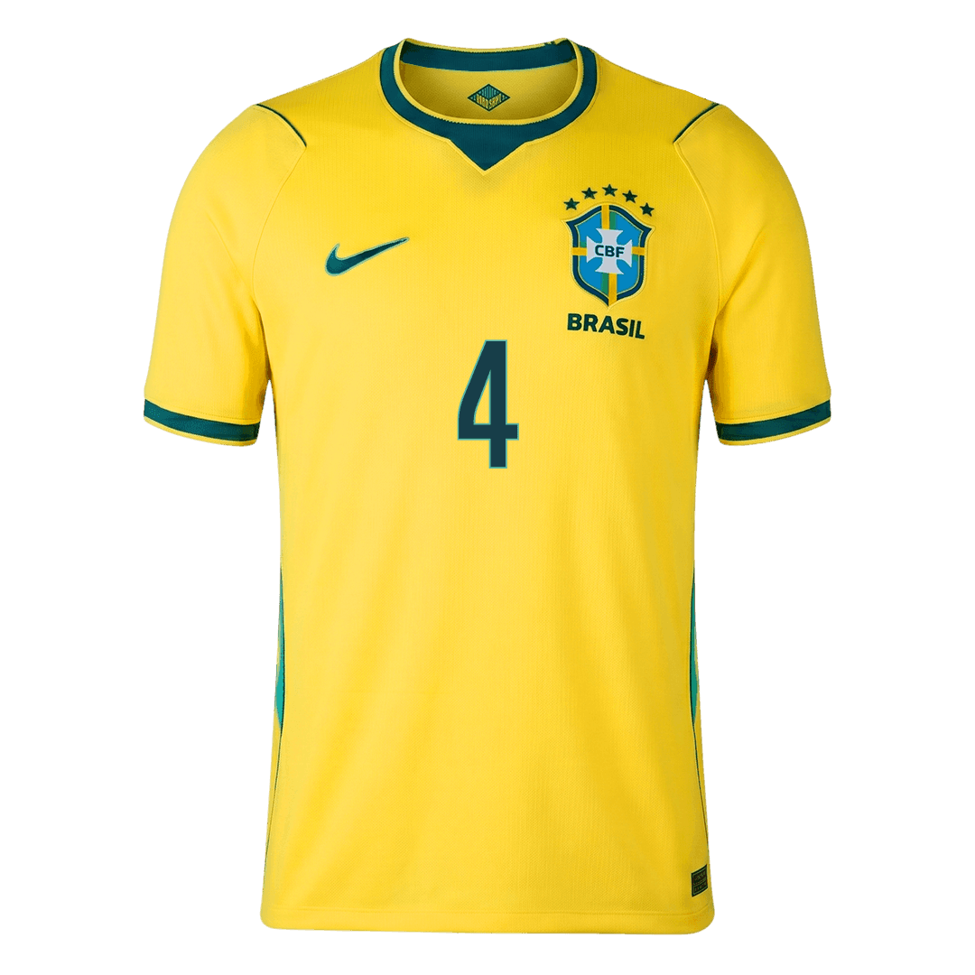 MARQUINHOS #4 Men's Brazil World Cup 2026 Home Soccer Jersey