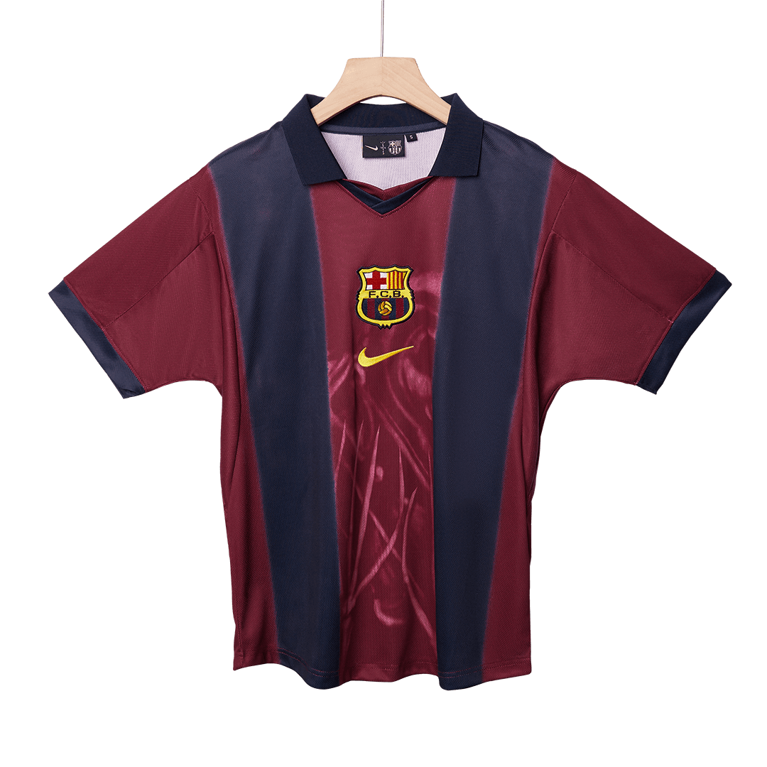 Maillot de foot domicile rétro FC Barcelone homme 2000/01
