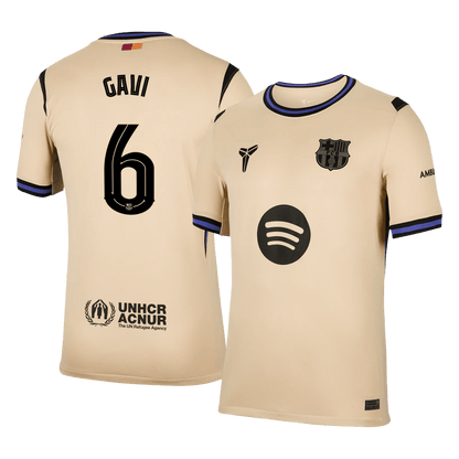 Maillot de foot GAVI #6 Barcelone UCL 2025/26 extérieur homme