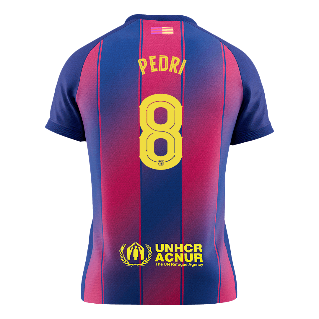 Maillot de foot PEDRI #8 domicile du FC Barcelone UCL 2025/26 pour homme [PREMIUM]