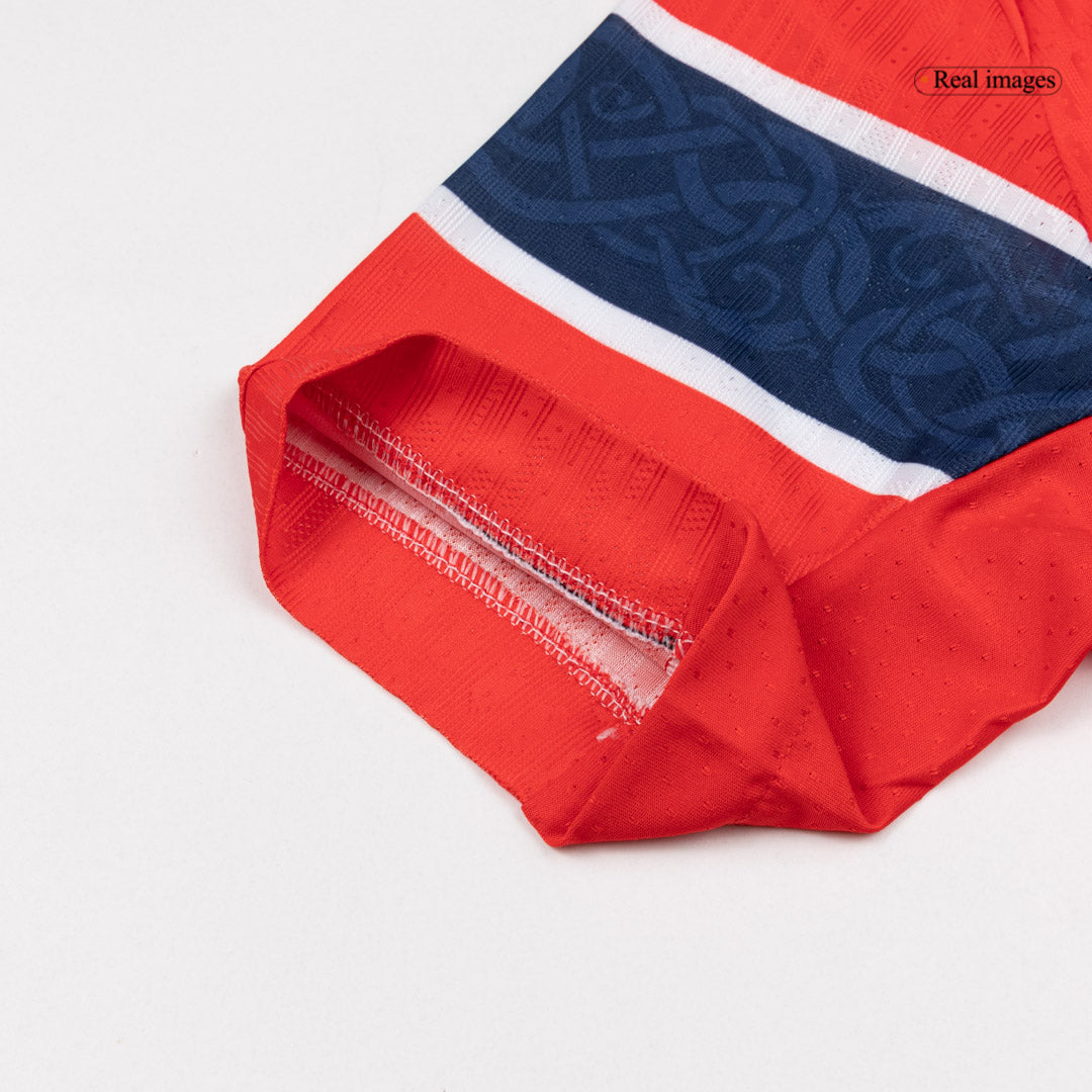 Maillot de Foot Domicile Homme Norvège Coupe du Monde 2026 Version Joueur - Coupe Ajustée