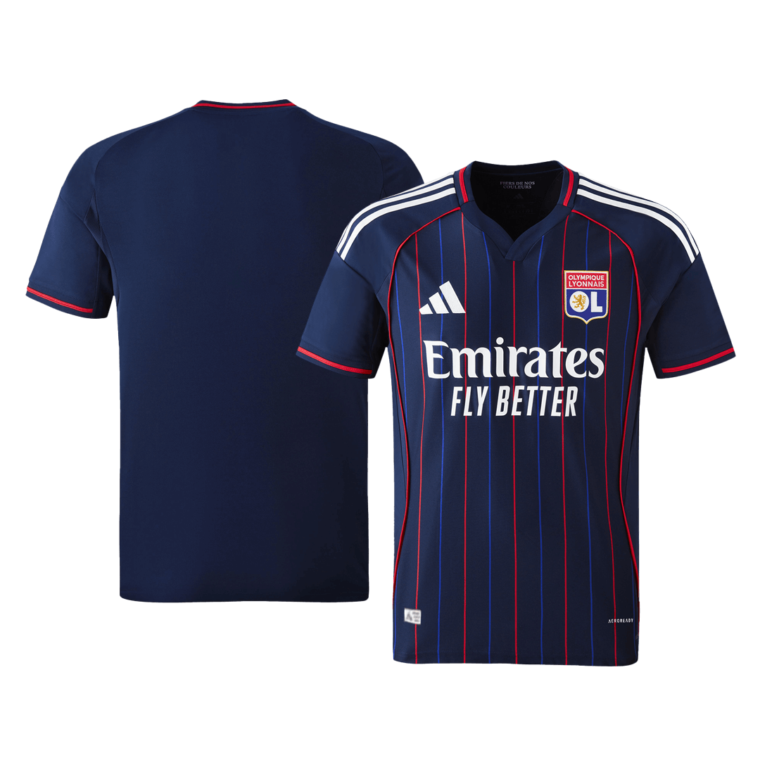 Maillot de football extérieur Olympique Lyonnais 2025/26 pour homme – Version joueur – Coupe slim