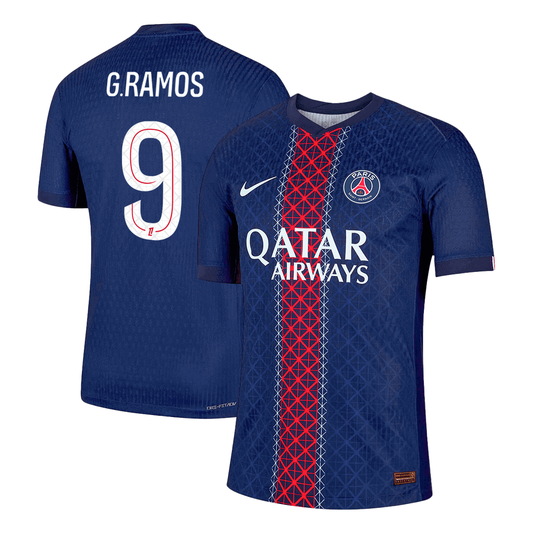 Maillot de foot domicile G.RAMOS #9 PSG saison 2025/26 pour homme - Version joueur - Coupe ajustée