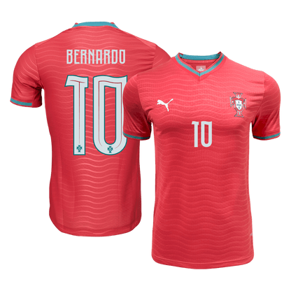 Maillot de foot domicile Portugal Coupe du Monde 2026 BERNARDO #10 pour homme - Version joueur - Coupe ajustée