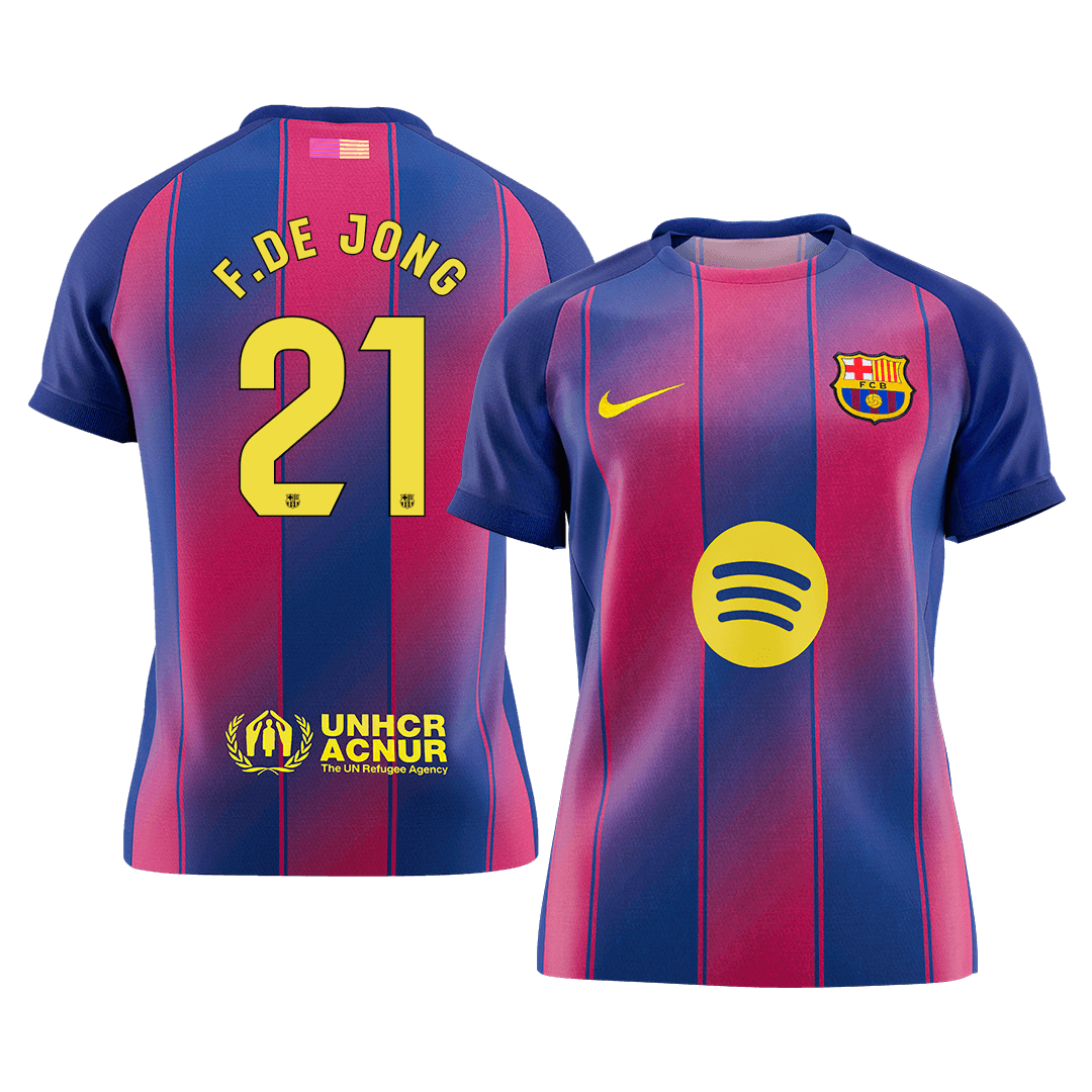 F.DE JONG #21 Maillot de Foot Domicile Homme FC Barcelone 2025/26 [PREMIUM]