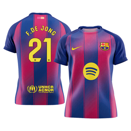 F.DE JONG #21 Maillot de Foot Domicile Homme FC Barcelone 2025/26 [PREMIUM]