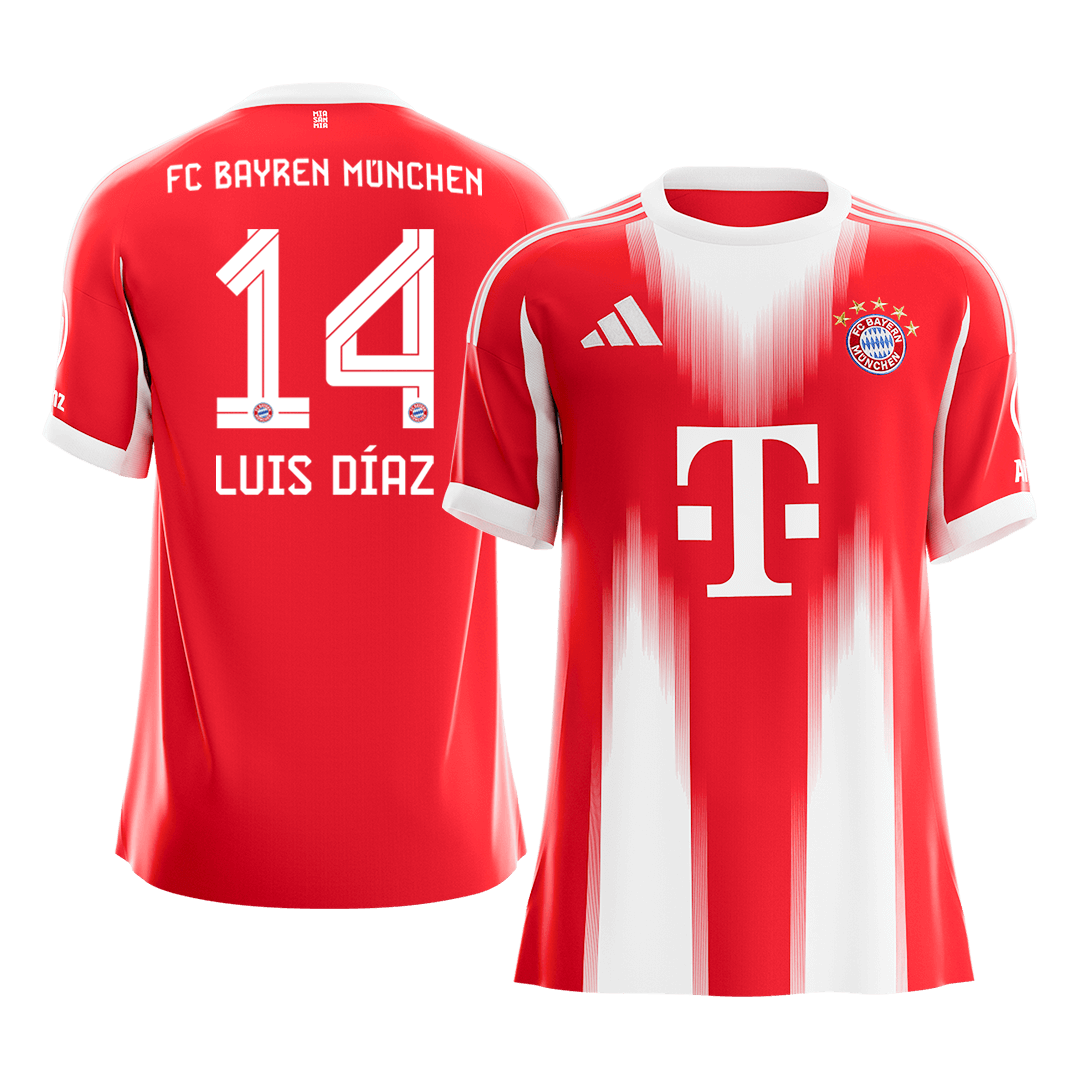 Maillot de football domicile homme Bayern Munich 2025/26 LUIS DÍAZ #14 [PREMIUM]