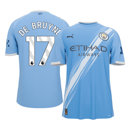Maillot de football domicile Manchester City 2025/26 DE BRUYNE #17 pour homme [PREMIUM]