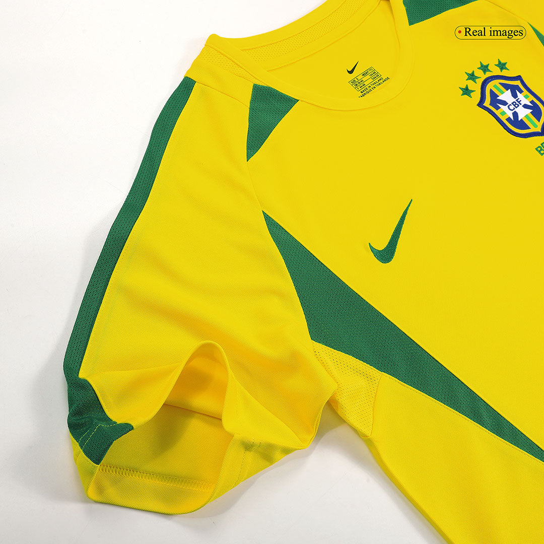 Maillot de football domicile rétro Brésil 2002/03 pour homme