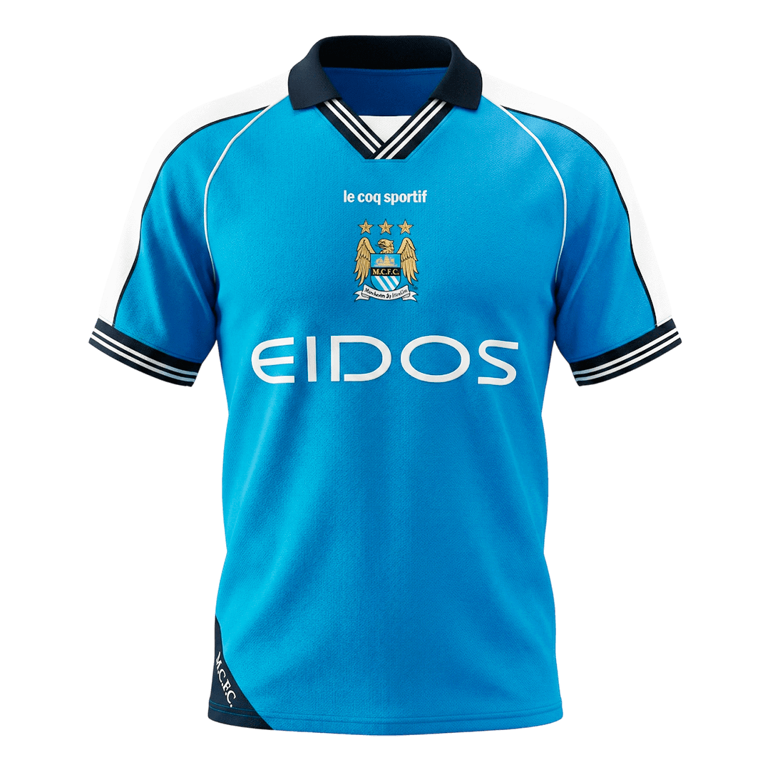 Maillot de Foot Domicile Rétro Homme Manchester City 1999/01