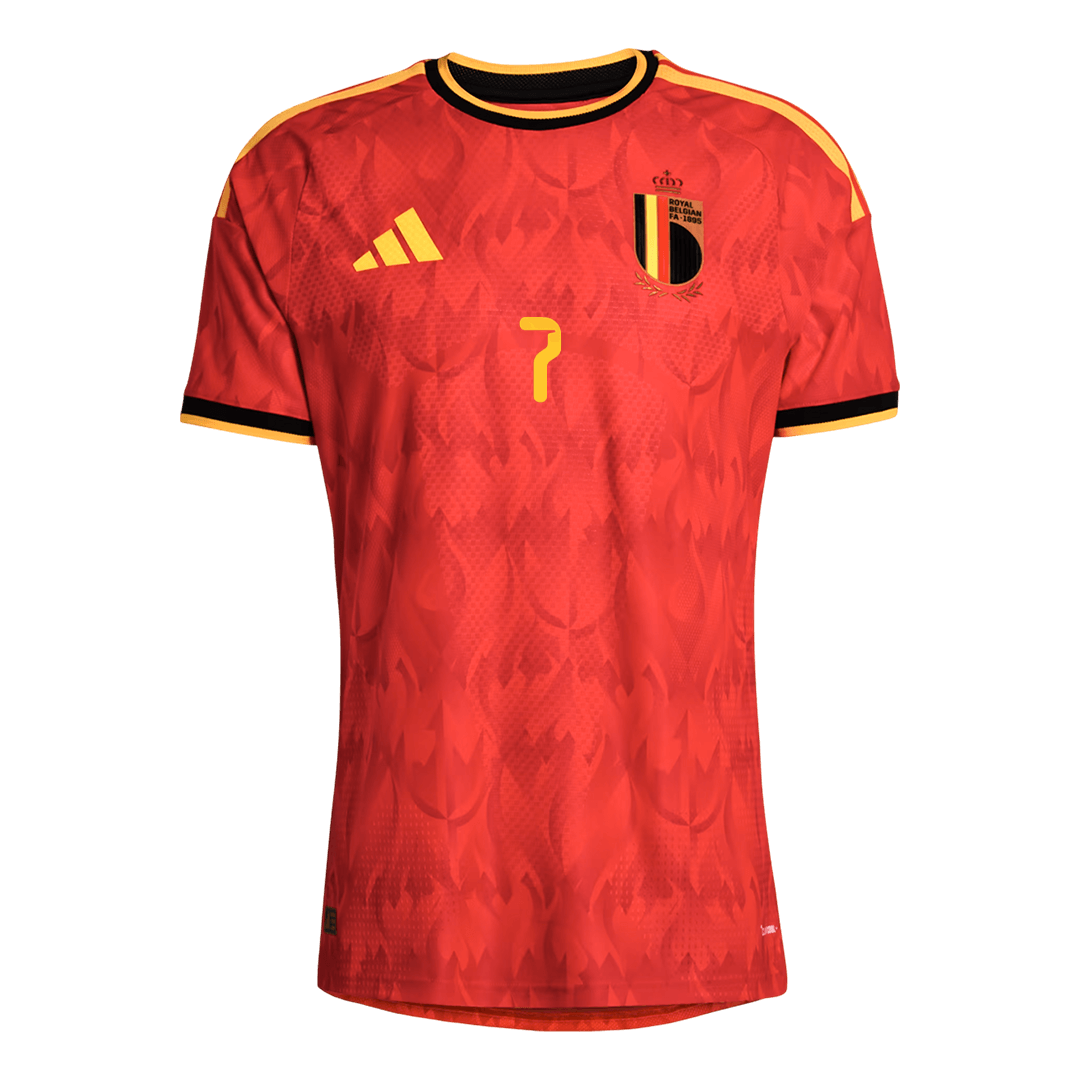 Maillot de Foot Domicile Homme Belgique DE BRUYNE #7 Coupe du Monde 2026 Version Joueur - Coupe Slim
