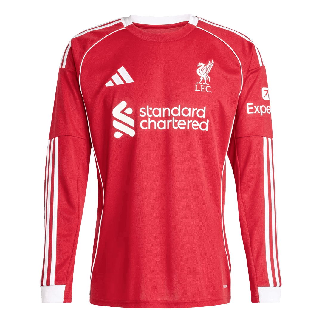 Maillot de football domicile manches longues homme Liverpool 2025/26