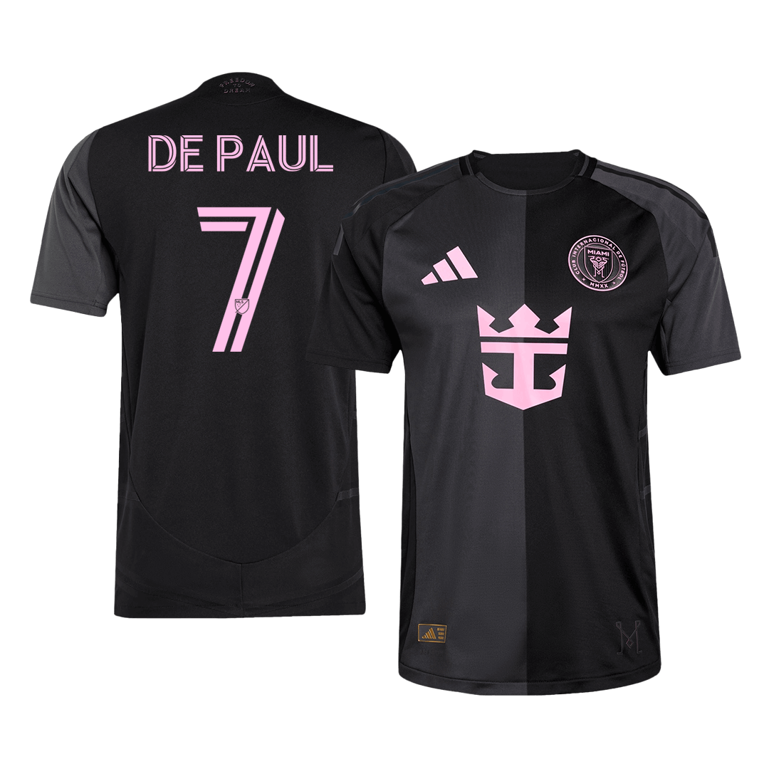 Maillot de football De Paul #7 Inter Miami CF 2025 Version Joueur Extérieur Homme - Coupe Ajustée
