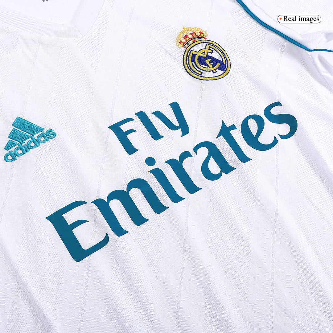 Maillot de foot domicile rétro pour homme Real Madrid 2017/18 SERGIO RAMOS #4