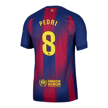 Maillot de foot domicile FC Barcelone 2025/26 PEDRI #8 - Version Joueur - Coupe ajustée