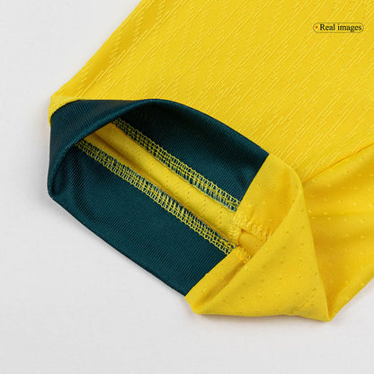Maillot de football domicile du Brésil pour la Coupe du Monde masculine 2026 - Version joueur - Coupe ajustée