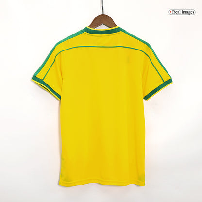 Maillot de foot domicile rétro pour homme Brésil 1998