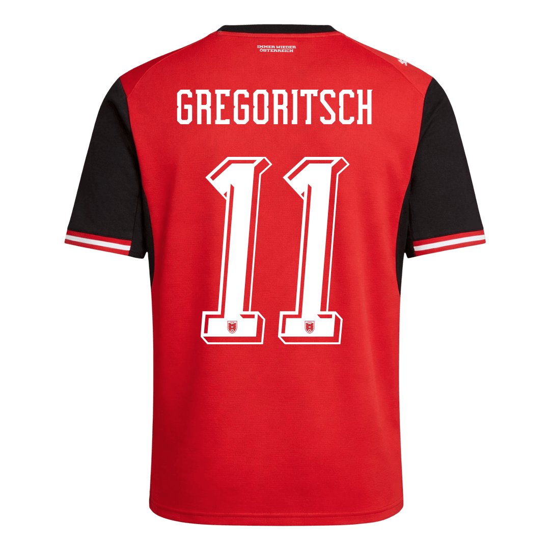 Maillot de foot domicile Homme Autriche Coupe du Monde 2026 GREGORITSCH #11