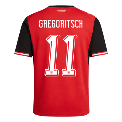 Maillot de foot domicile Homme Autriche Coupe du Monde 2026 GREGORITSCH #11