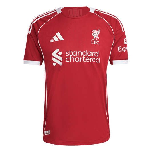 Men's Liverpool 2025/26 Player Version Home Soccer Jersey - Slim Fit