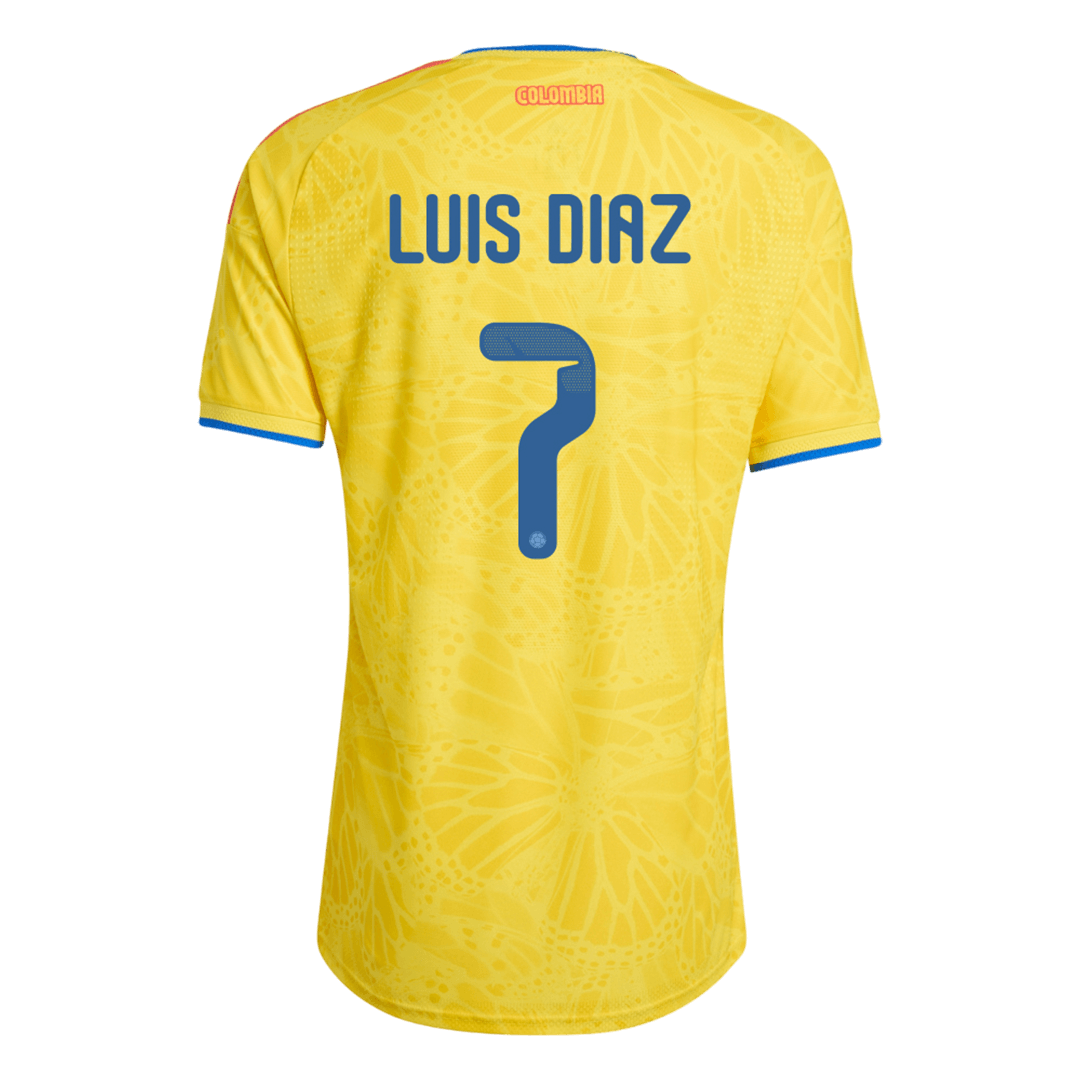 Maillot de Foot Domicile Homme Colombie Coupe du Monde 2026 LUIS DíAZ #7 - Version Joueur - Coupe Ajustée