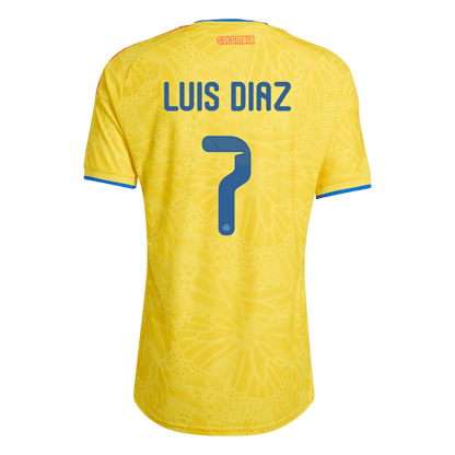 Maillot de Foot Domicile Homme Colombie Coupe du Monde 2026 LUIS DíAZ #7 - Version Joueur - Coupe Ajustée