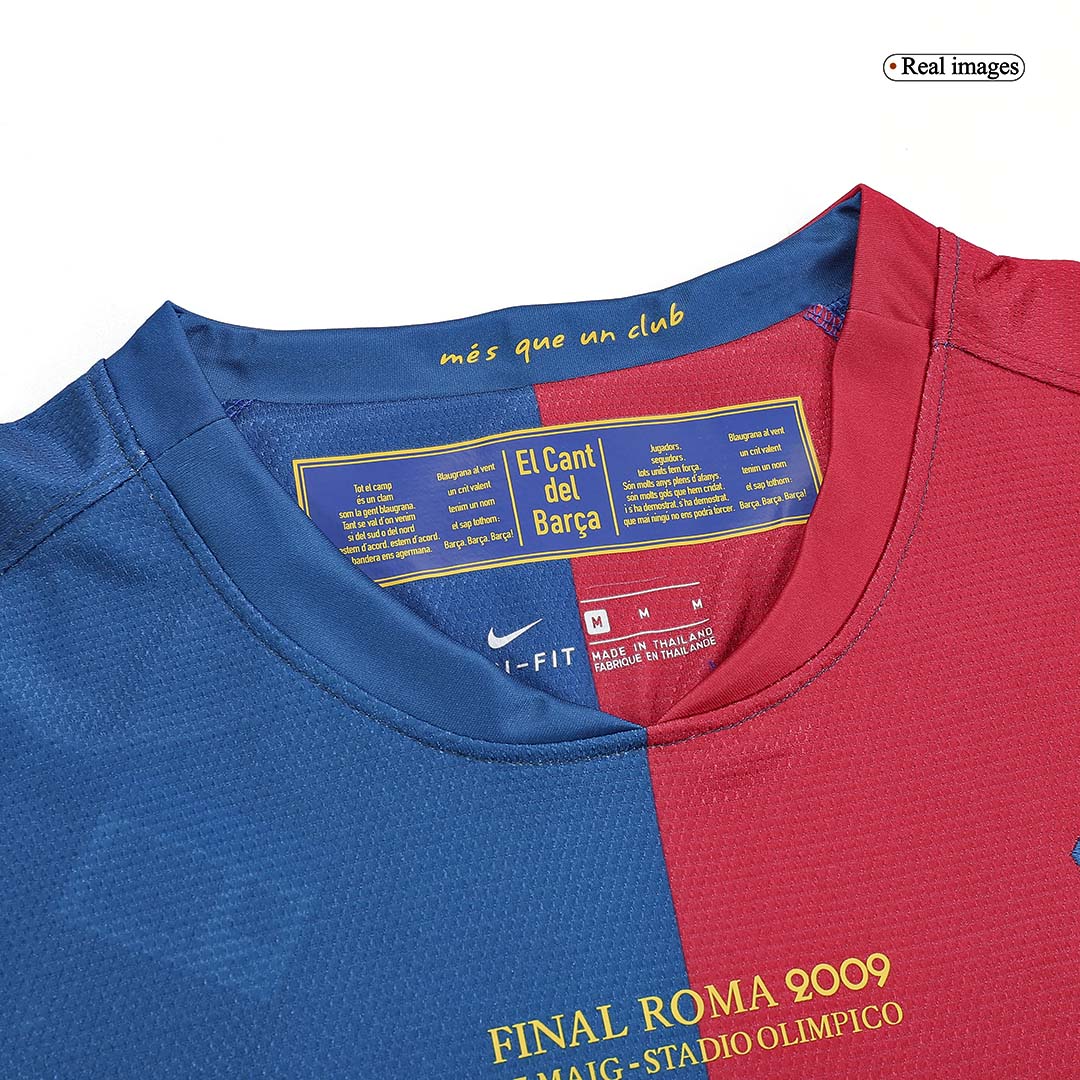 Maillot de foot rétro Messi #10 Homme Barcelone LDC Finale 2008/09 Domicile Manches longues