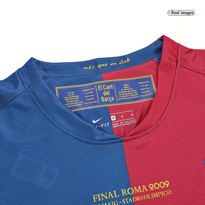 Maillot de foot rétro Messi #10 Homme Barcelone LDC Finale 2008/09 Domicile Manches longues
