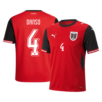 Maillot de football domicile homme DANSO #4 Autriche Coupe du Monde 2026