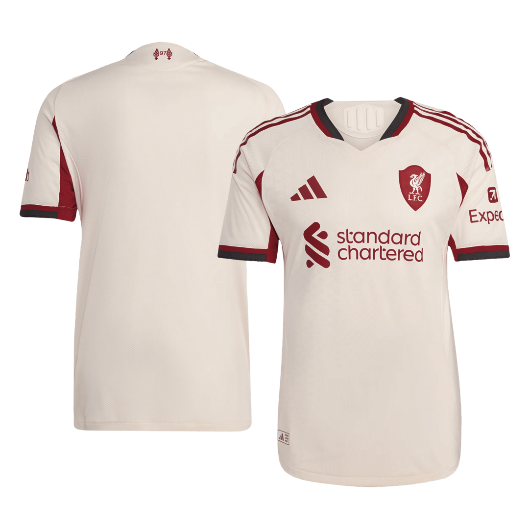 Maillot de football extérieur Liverpool 2025/26 pour homme - Version joueur - Coupe ajustée
