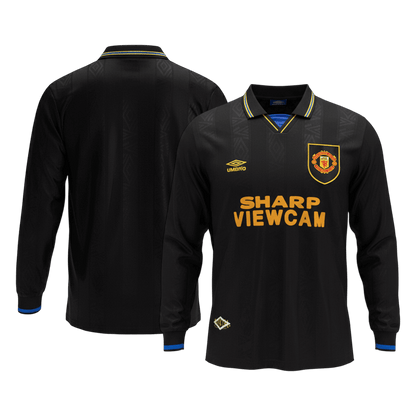 Maillot de football rétro domicile à manches longues Manchester United 1993/94 pour homme