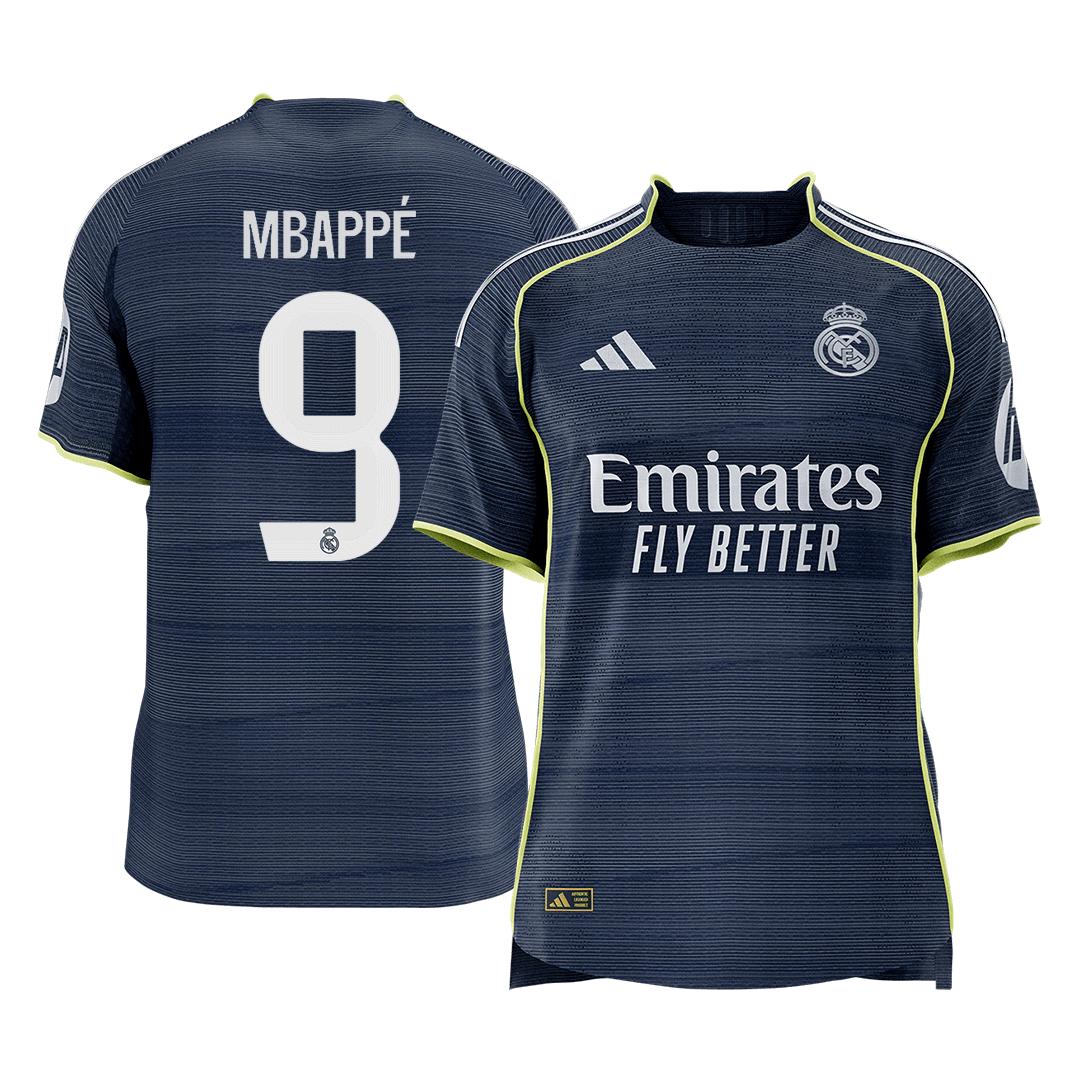 MBAPPÉ #9 Maillot de Foot Extérieur Real Madrid 2025/26 Version Joueur Homme - Coupe Ajustée [PREMIUM]
