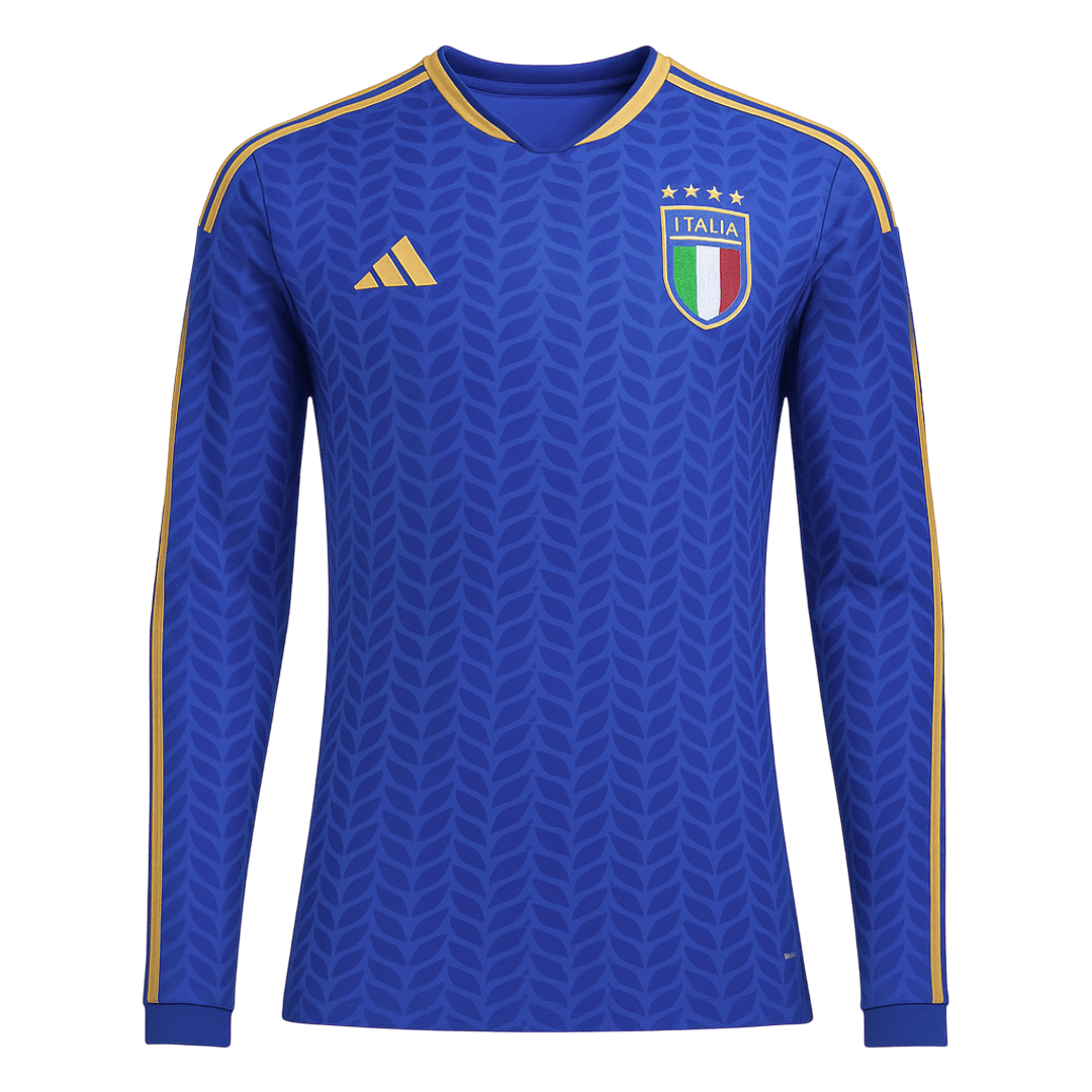 Maillot de football domicile à manches longues Italie Coupe du Monde 2026 pour homme