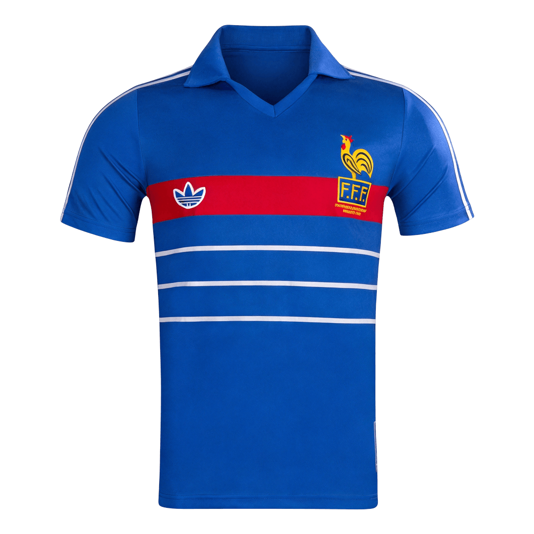 Maillot de foot domicile rétro France 1984 pour homme