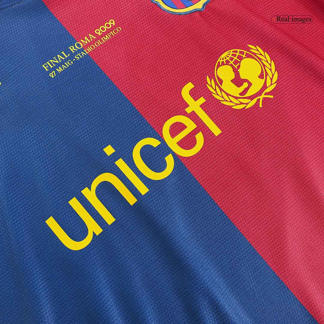 Maillot de football domicile homme Retro XAVI #6 Barcelone LDC Finale 2008/09