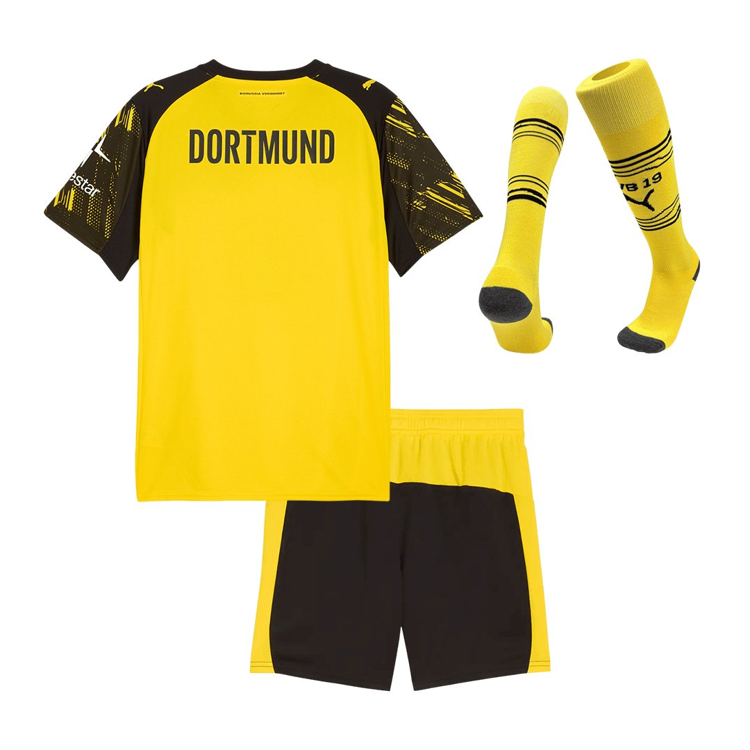 Maillot de foot domicile Borussia Dortmund 2025/26 pour enfant - kit complet