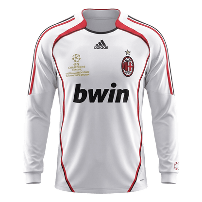 Maillot de foot rétro manches longues extérieur AC Milan 2006/07 pour homme