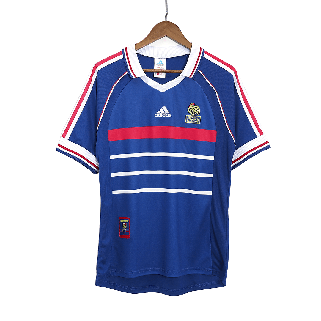 Maillot de foot domicile rétro pour homme France 1998
