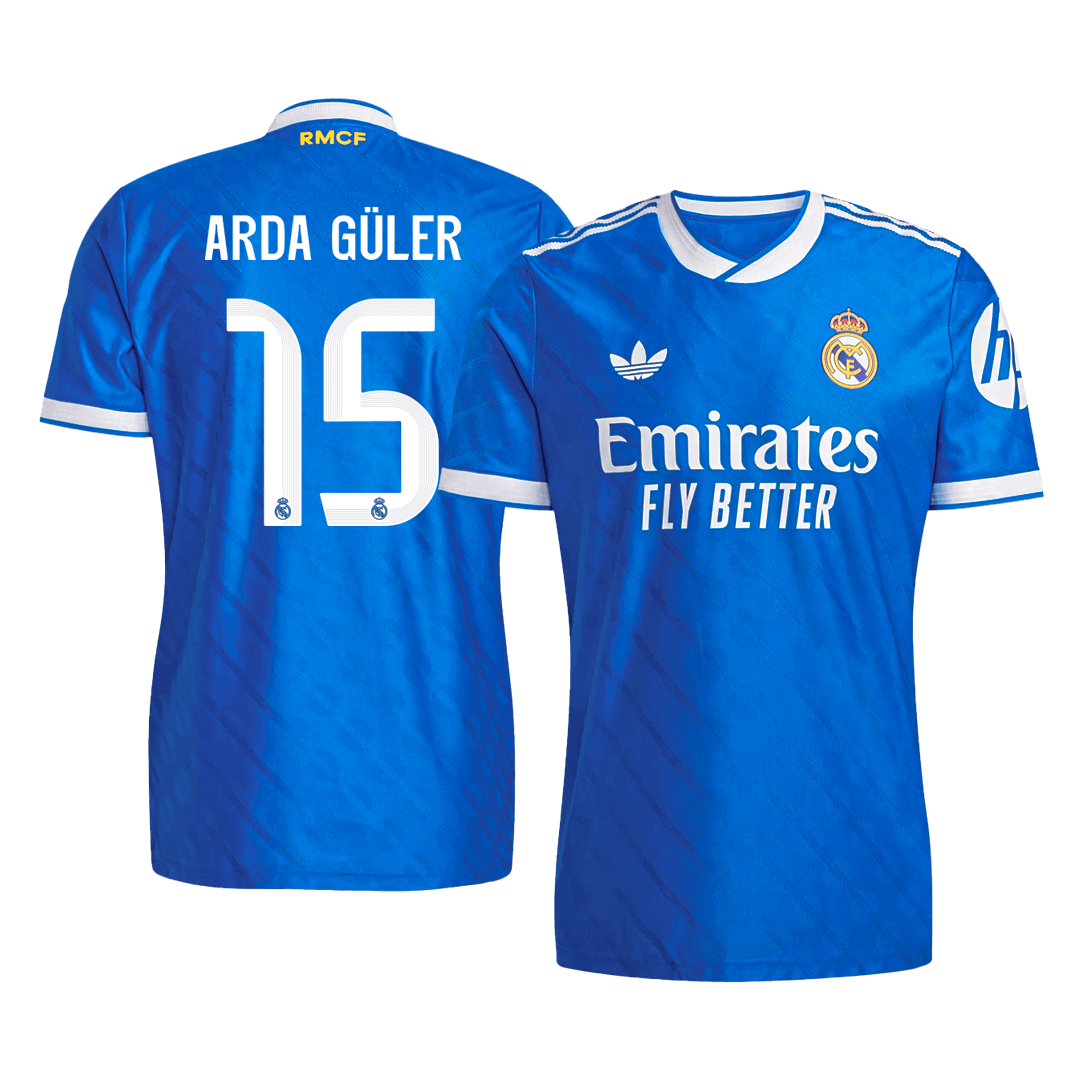 Maillot de football ARDA GÜLER #15 Real Madrid Homme Saison 2025/26 Troisième Maillot Version Joueur - Coupe Slim