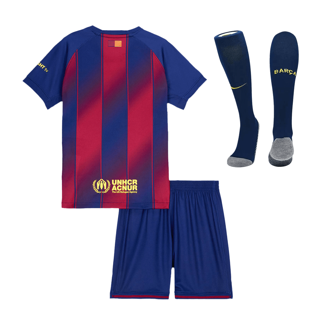 Tenue complète de football domicile enfant FC Barcelone 2025/26 [QUALITÉ SUPÉRIEURE]