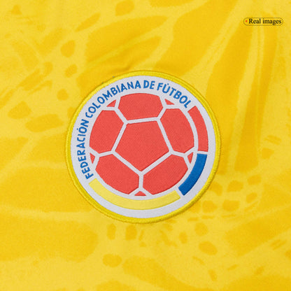 Maillot de football domicile à manches longues Colombie Coupe du Monde 2026 pour homme