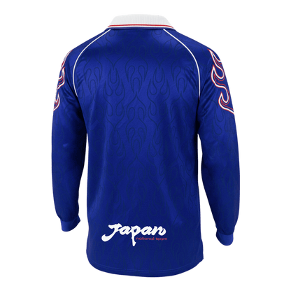 Maillot de football rétro domicile à manches longues pour homme Japon Coupe du Monde 1998