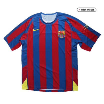 Maillot de foot domicile rétro FC Barcelone Ligue des Champions 2005/06 pour homme