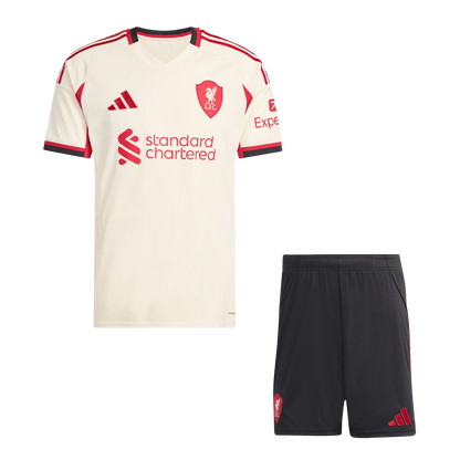 Ensemble maillot de football extérieur Liverpool 2025/26 pour homme